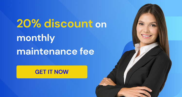 Big discount on monthly maintenance fee when opening a new account